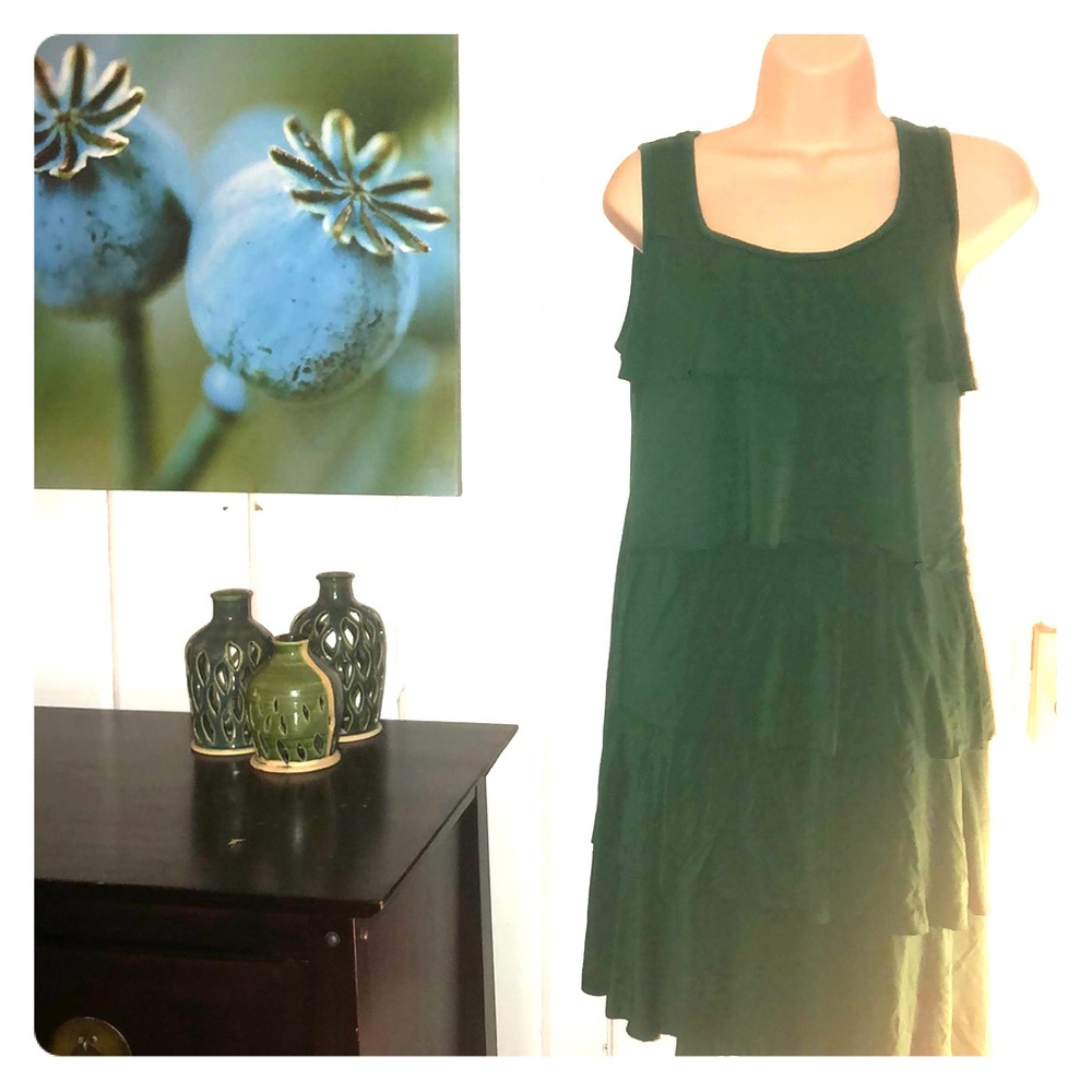 👗 Green Ruffle Dress - Versatile For Maternity!